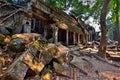 Ta Phrom temple ruins in Angkor wat