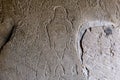 Detail of ancient door at Ta Prohm Angkor Wat Cambodia Royalty Free Stock Photo