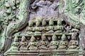 Detail of ancient door at Ta Prohm Angkor Wat Cambodia Royalty Free Stock Photo