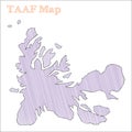 TAAF hand-drawn map.