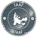 TAAF map vintage stamp.