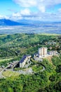 Taal crater lake seen from the slopes of the highly active taal volcano tagaytay in the Philippines, Mountain park tagaytay Royalty Free Stock Photo