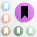 tab badge color set. Simple glyph, flat vector of web icons for ui and ux, website or mobile application Royalty Free Stock Photo