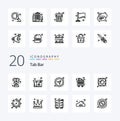 20 Tab Bar Line icon Pack like support help gps trolley groceries