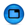 Tab icon on classy splash blue round button illustration