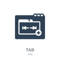 tab icon in trendy design style. tab icon isolated on white background. tab vector icon simple and modern flat symbol for web site Royalty Free Stock Photo