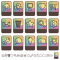 Tab icons set1 Royalty Free Stock Photo