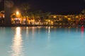 Empty Sofitel hotel by night, Taba, Egypt Royalty Free Stock Photo