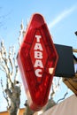 Tabac Sign In France Closse Up