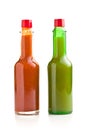 Tabasco hot sauce bottle. Red and green sauce