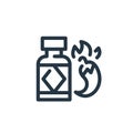 tabasco vector icon. tabasco editable stroke. tabasco linear symbol for use on web and mobile apps, logo, print media. Thin line