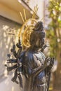 Bronze statue in the Togakuji temple of Tokyo depicting Japanese bodhisattva Jundei Kannon Bosatsu which is Goddess of Mercy and