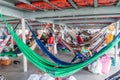 Passengers of hammock deck