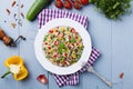 TABBOULEH Salad with cous cous and vegetable Royalty Free Stock Photo