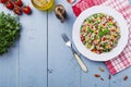 TABBOULEH Salad with cous cous and vegetable Royalty Free Stock Photo