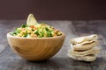 Tabbouleh salad with couscous and vegetables