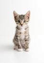 Tabby kitten with green eyes Royalty Free Stock Photo