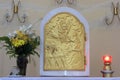 Tabernacle on the main altar in the church of St. Catherine of Alexandria in Komarevo, Croatia