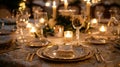 A table adorned with elegant linens polished silverware and flickering candles sets the scene for a zeroalcohol gourmet