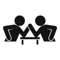 Table arm wrestling icon, simple style Royalty Free Stock Photo