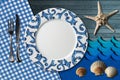 Table Arrangement for Seafood Menu Royalty Free Stock Photo