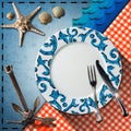 Table Arrangement for Seafood Menu Royalty Free Stock Photo