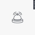 Table bell, linear style sign for mobile concept and web design