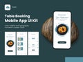 Table Booking Mobile App UI Kit Including As Sign In, Sign Up, Menu and Reserved Table Details For Responsive