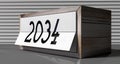 2034 - table calendar Royalty Free Stock Photo