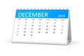 table calendar 2019 december
