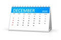 table calendar 2020 december Royalty Free Stock Photo