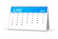 table calendar 2020 june Royalty Free Stock Photo