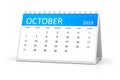 table calendar 2019 october