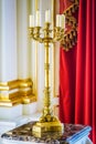 Table candlestick with five candles Royalty Free Stock Photo
