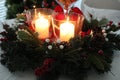 Christmas table centrepiece Royalty Free Stock Photo