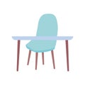 Table and chair furniture comfort isolated icon design Royalty Free Stock Photo