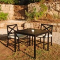 Table and chair in outdoor cafe, Italy. Royalty Free Stock Photo