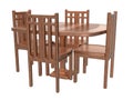 Table Chair Set_Raster Royalty Free Stock Photo