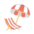 Table Chair Umbrella Beach vector Royalty Free Stock Photo