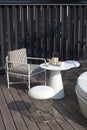 Table and chairs in patio