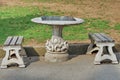 Stone Table chess in the park, Veliko Tarnovo, Bulgaria Royalty Free Stock Photo