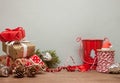 Table with christmas decoration