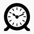 Table clock classic solid icon modern timepiece Royalty Free Stock Photo