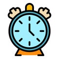 Table clock icon color outline vector Royalty Free Stock Photo