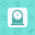 Table clock vector icon sign symbol Royalty Free Stock Photo