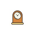 Table clock vector icon sign symbol Royalty Free Stock Photo