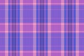 Table cloth texture seamless pattern, dining room plaid textile check. Expensive background vector fabric tartan in blue and Royalty Free Stock Photo