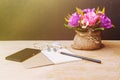 Table of composer, Vintage style Royalty Free Stock Photo