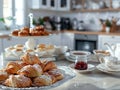 Table laden with assorted pastries