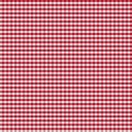 Table covered by red checkered tablecloth or